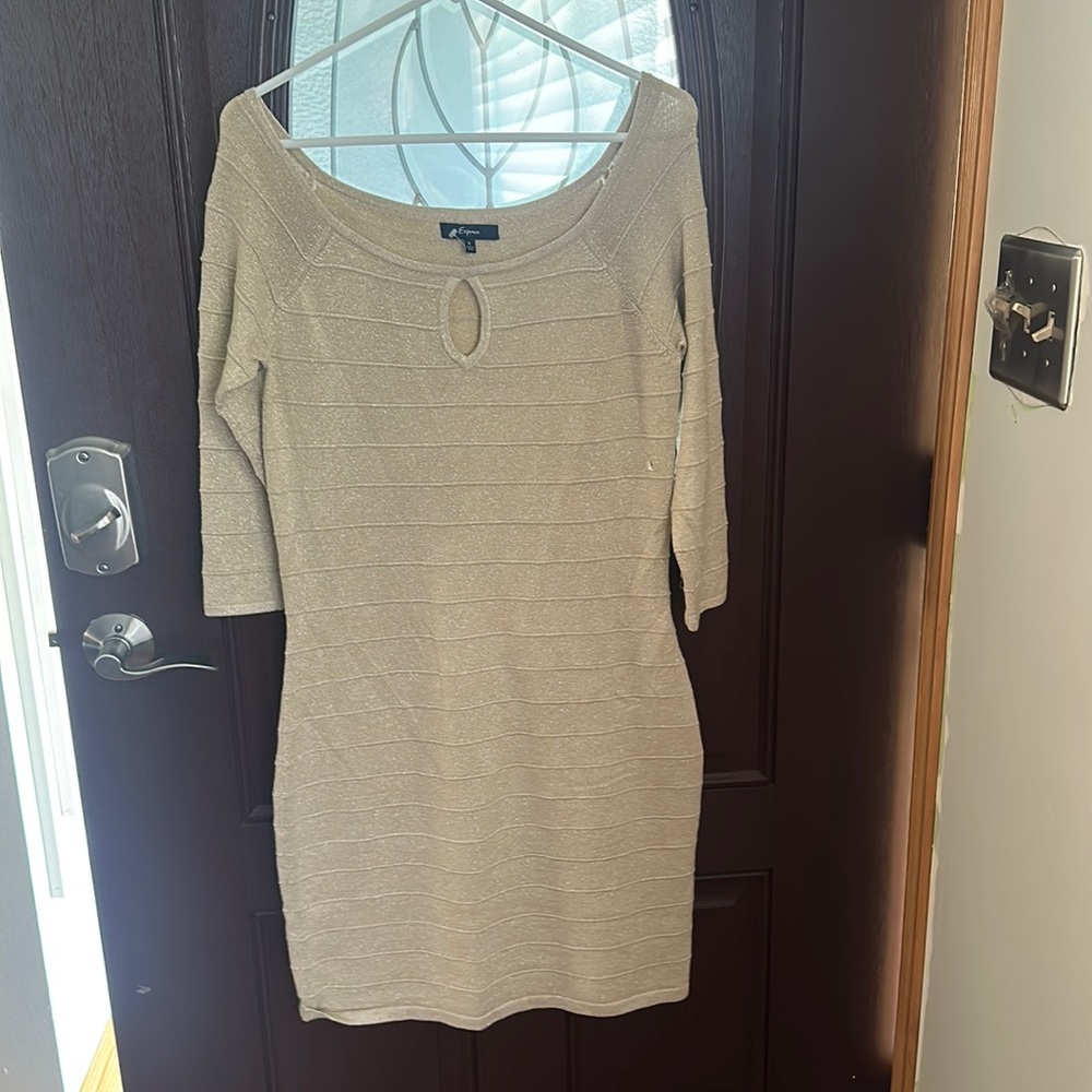 Beautiful gold sparkly Express address in size large never worn
